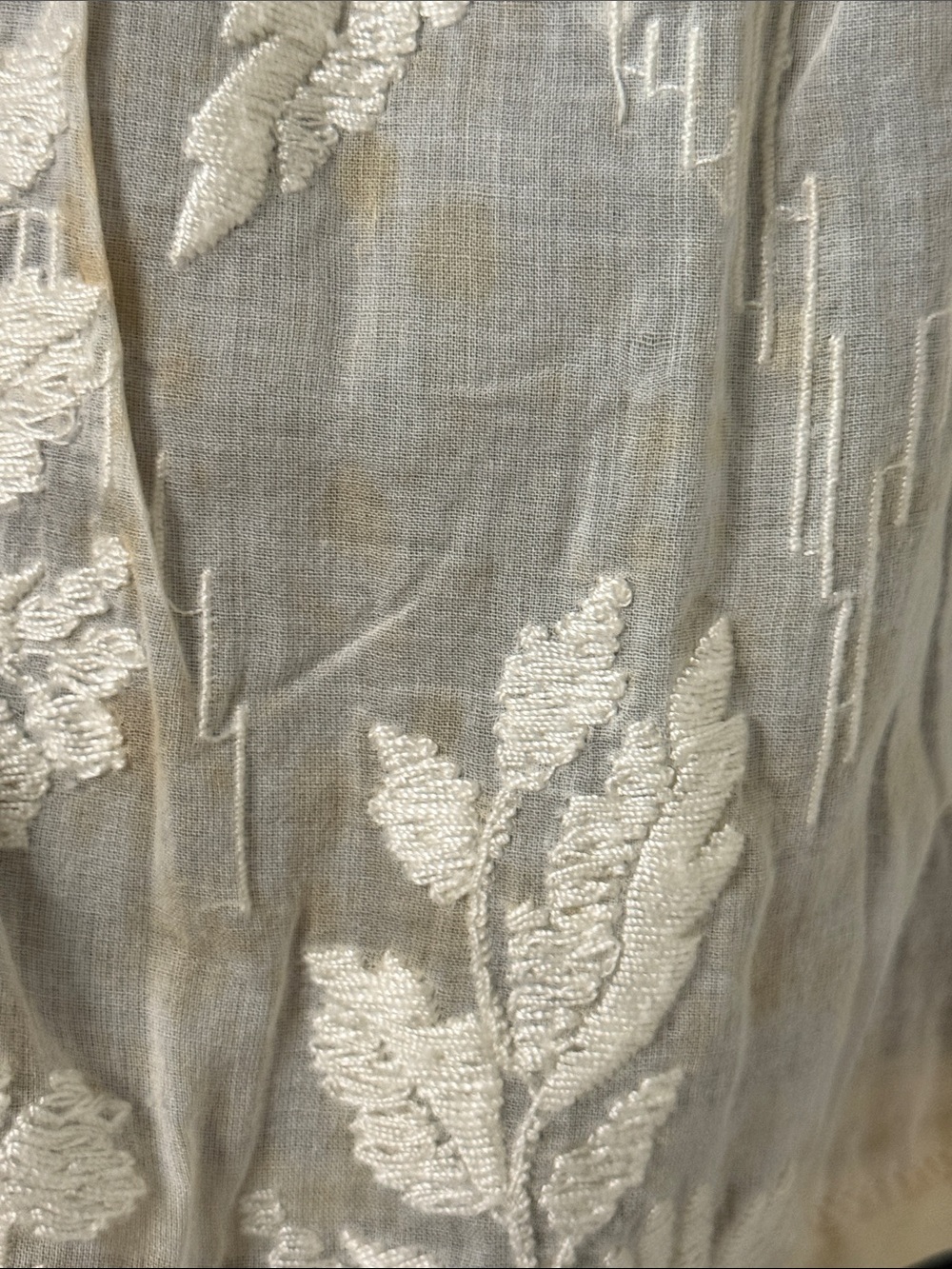 Ruehl No. 925 white embroidered mini skirt lined - Picture 10 of 14